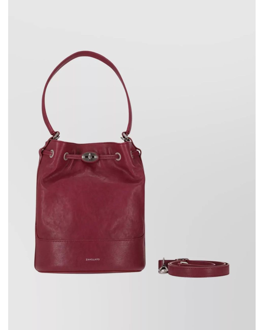 Zanellato Red Lambskin Shoulder Bag
