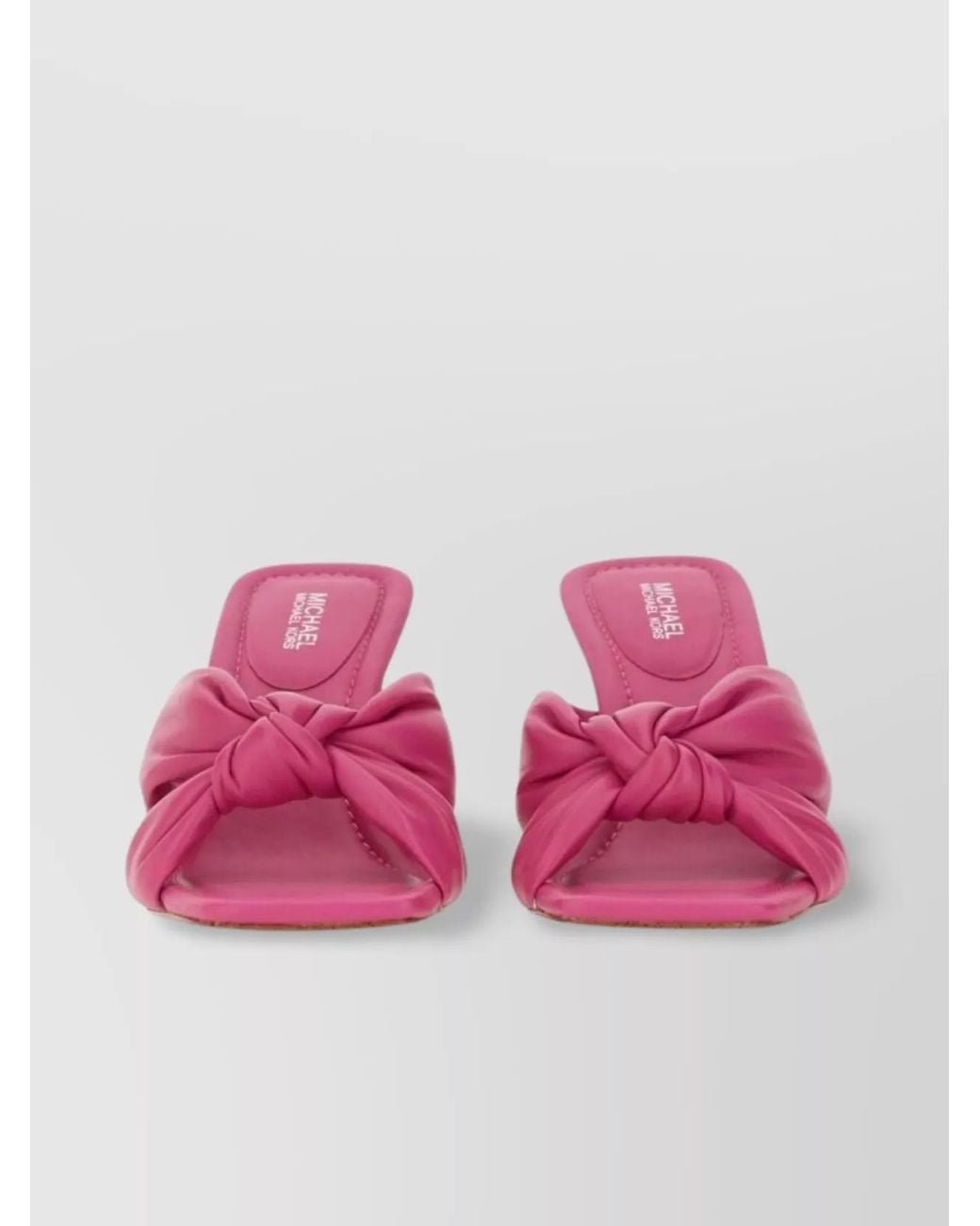 Michael Kors Pink Leather Elena Sandals