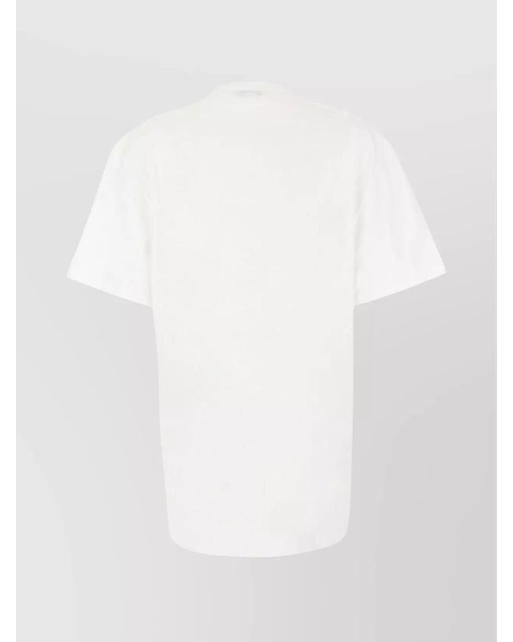 McQueen White Cotton Oversized Ribbed Crew-Neck T-Shirt for men