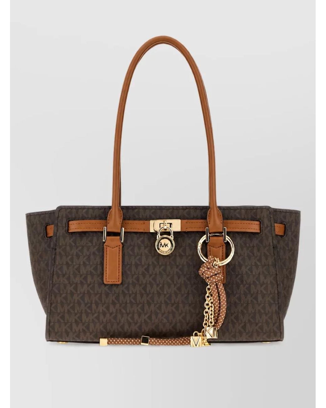 Michael Kors Black Hamilton Printed Canvas Tote Bag