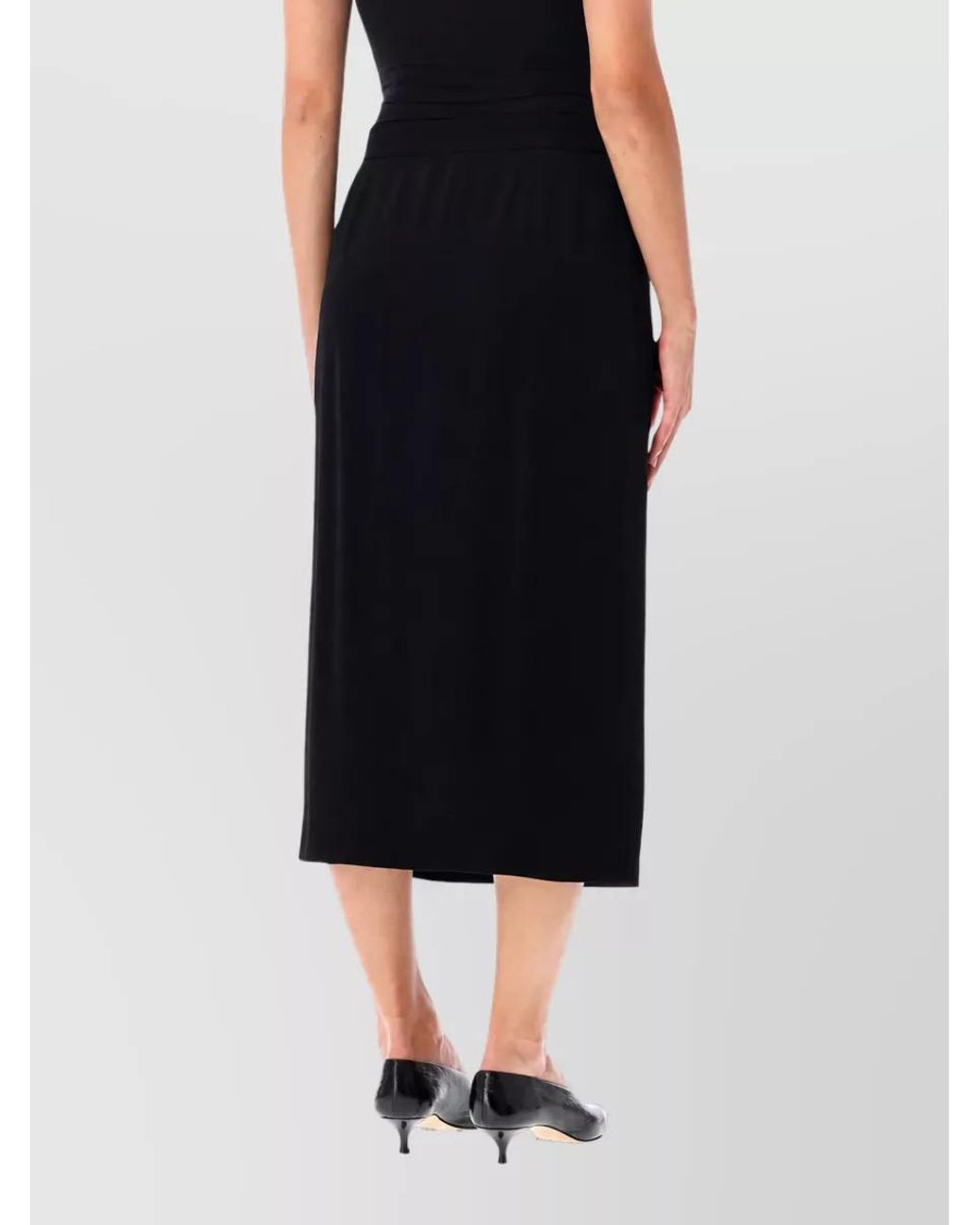 Alberta Ferretti Black Midi Skirt