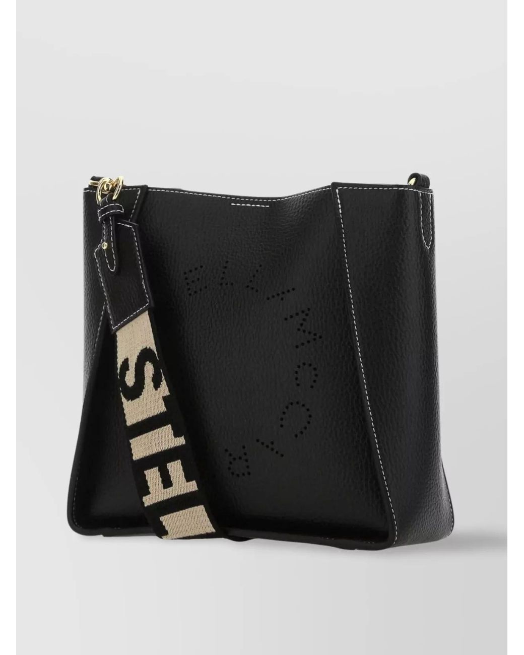 Stella McCartney Black Stella Logo Mini Crossbody Bag