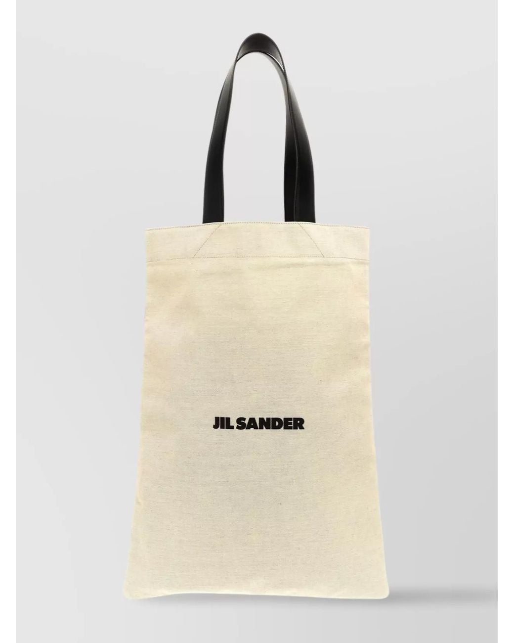 Jil Sander Natural Large Cotton Linen Tote Bag