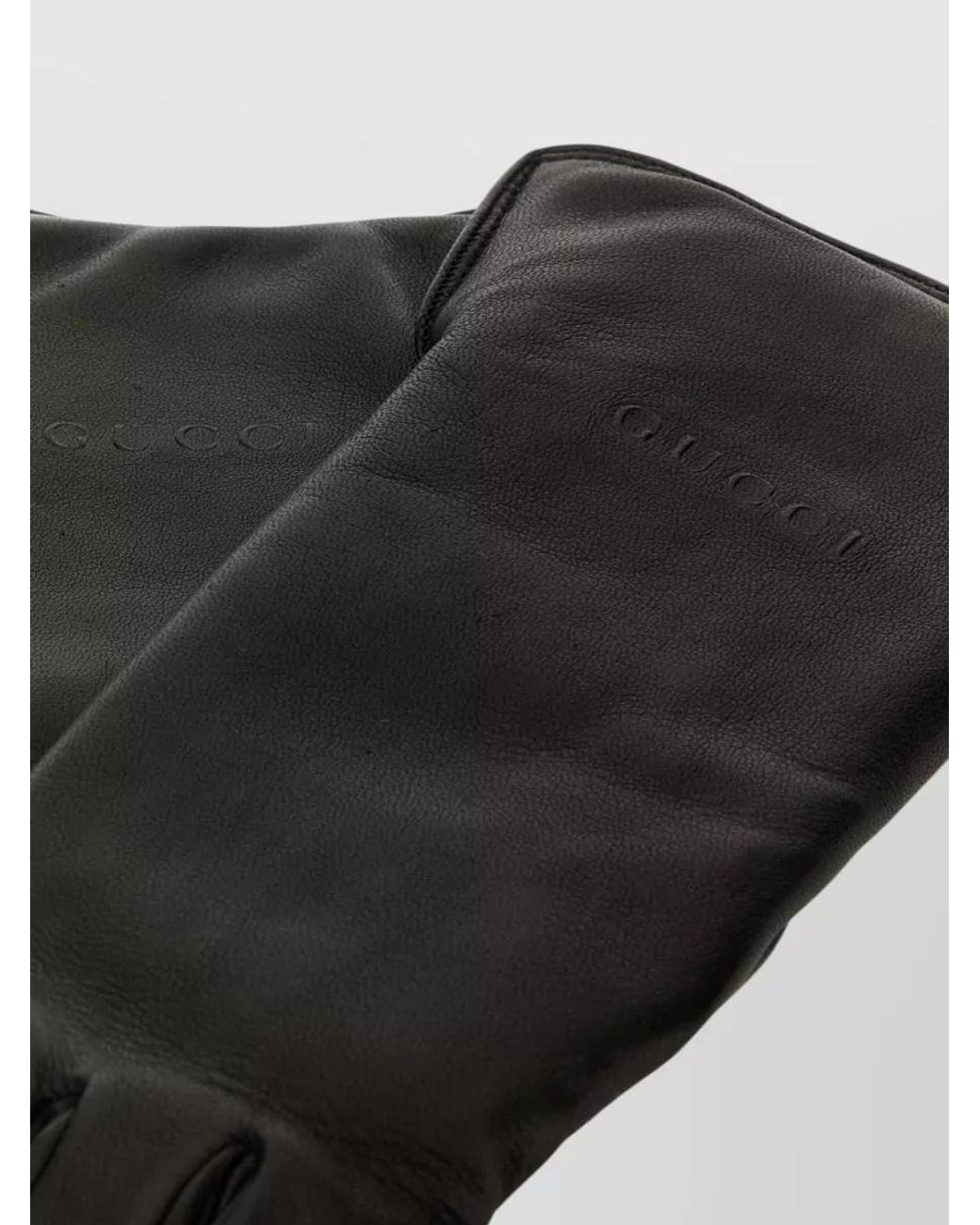 Gucci Black Leather Gloves