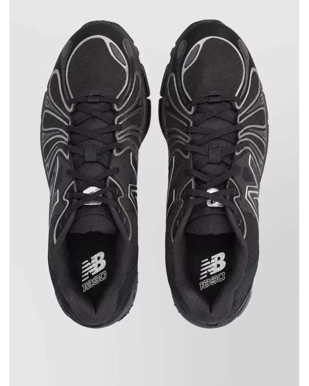 New Balance Black Mesh Lace-Up Sneakers