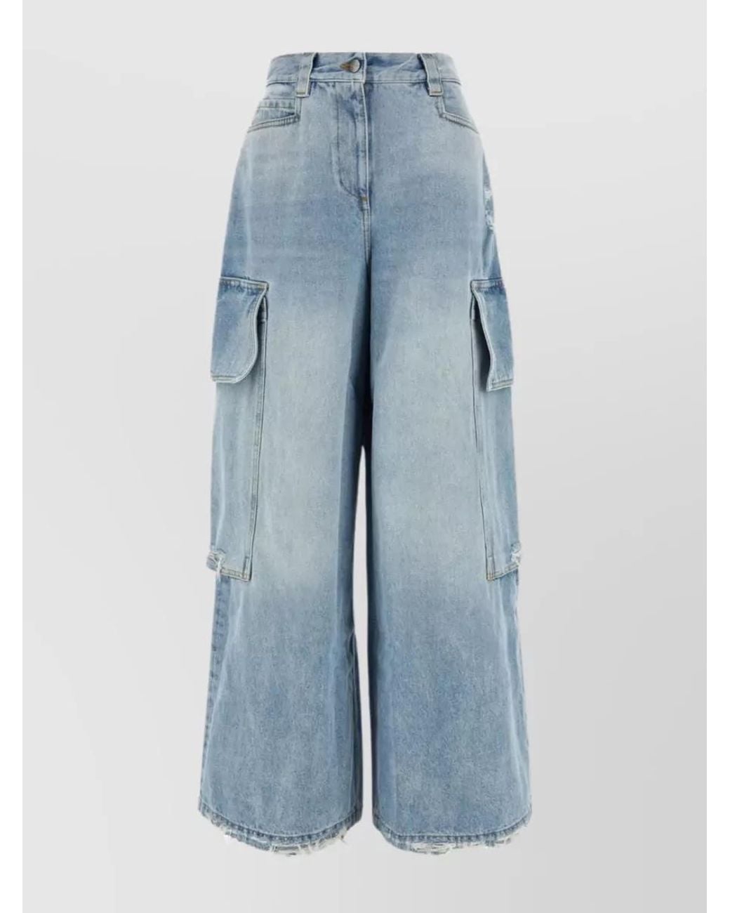 Palm Angels Blue Denim Flared-Leg Jeans