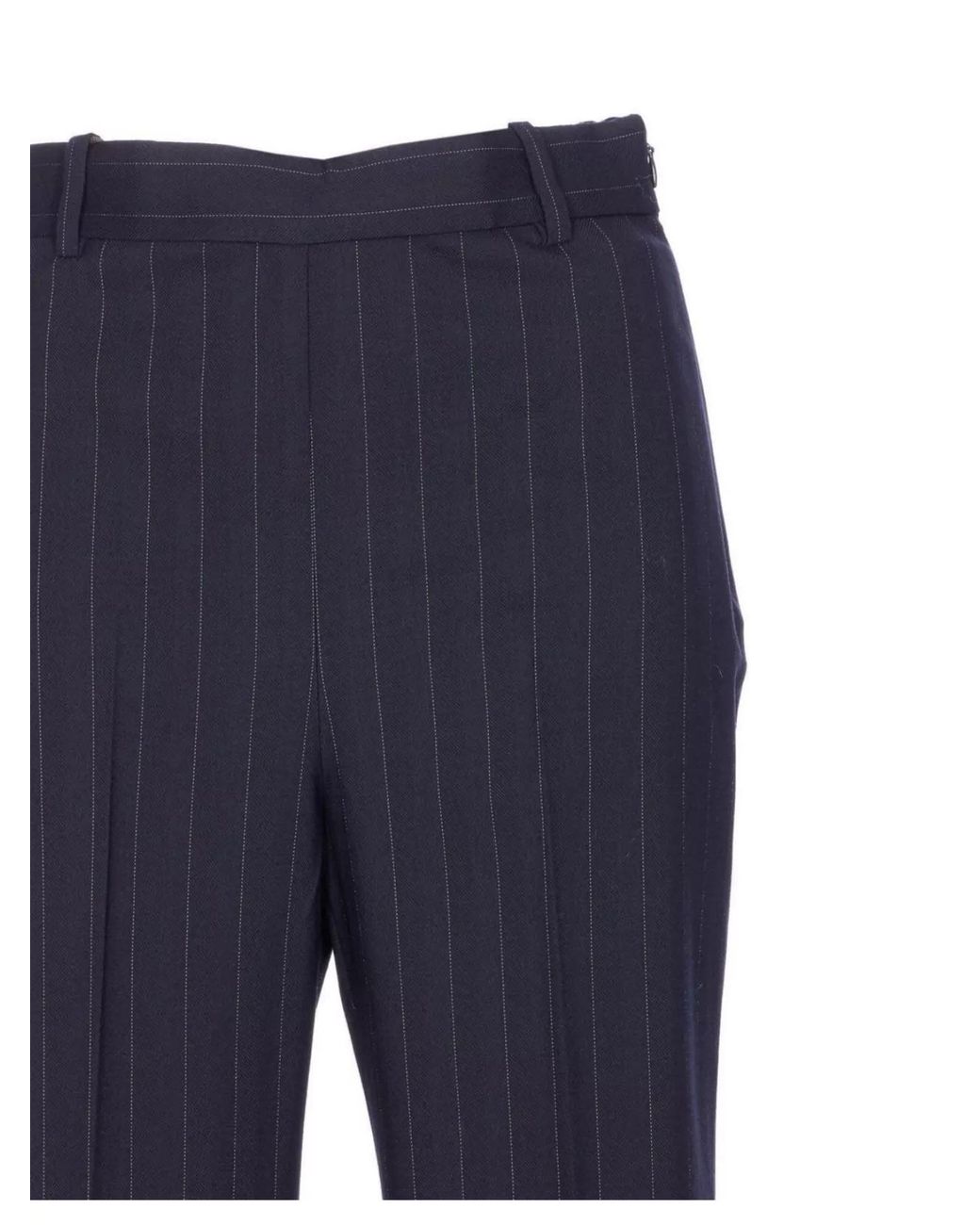 Pinko Blue Striped Regular-Fit Straight Trousers
