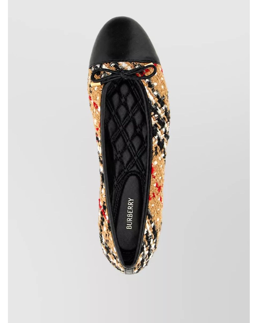 Burberry Multicolor Bouclé Check Ballerina Flats