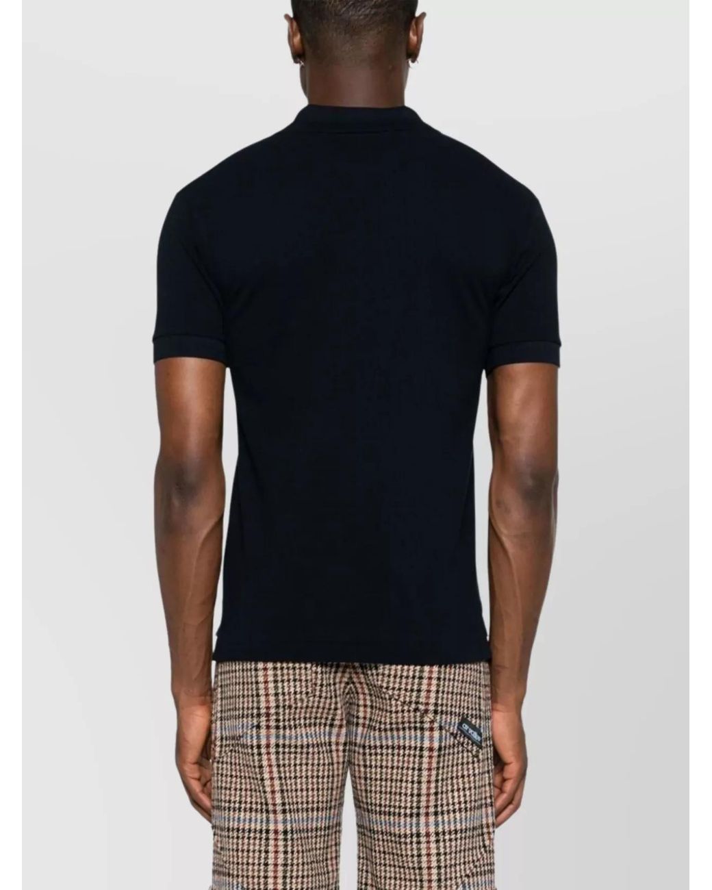 Comme des Garçons Blue Cotton Logo Polo Shirt for men
