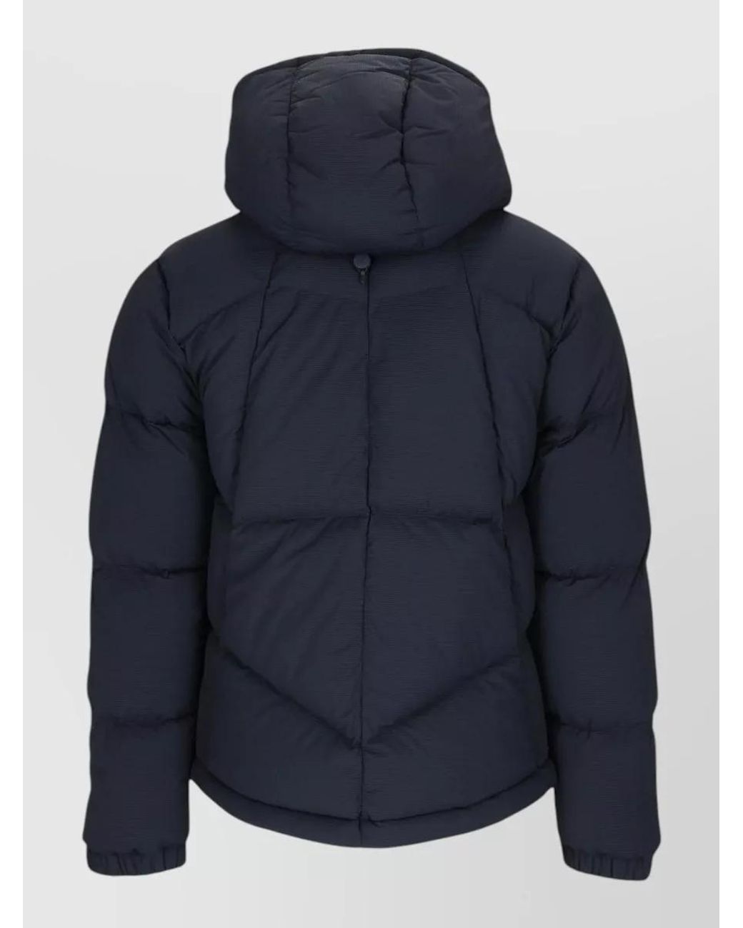 K-Way Blue Nylon Quilted Hooded Puffer Jacket for men