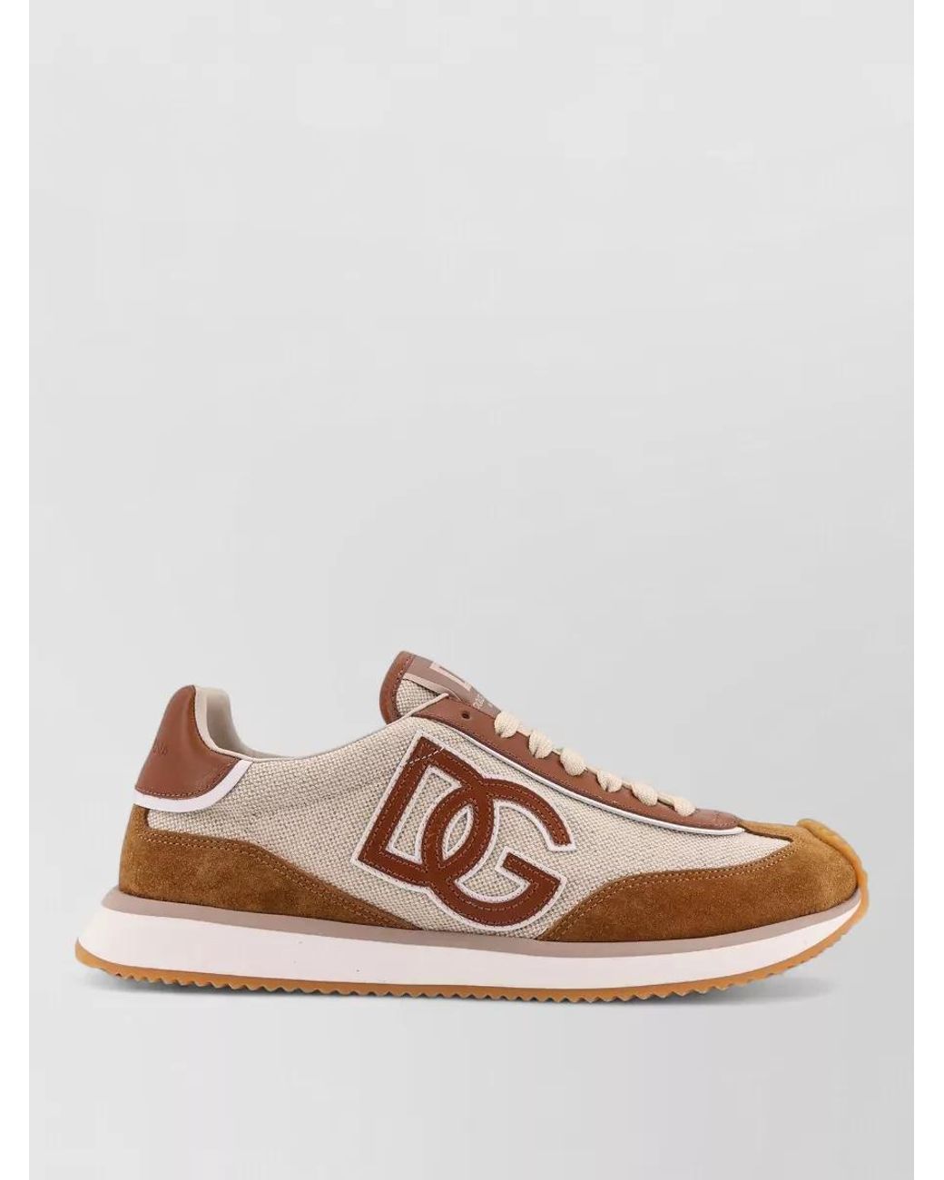 Dolce & Gabbana Pink Leather Low-Top Sneakers for men