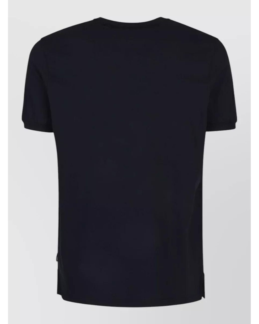 Original Vintage Black Cotton Piqué T-Shirt for men
