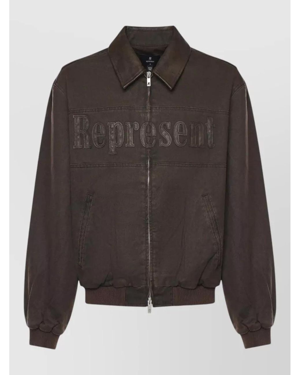 Represent Black Denim Bomber Jacket for men