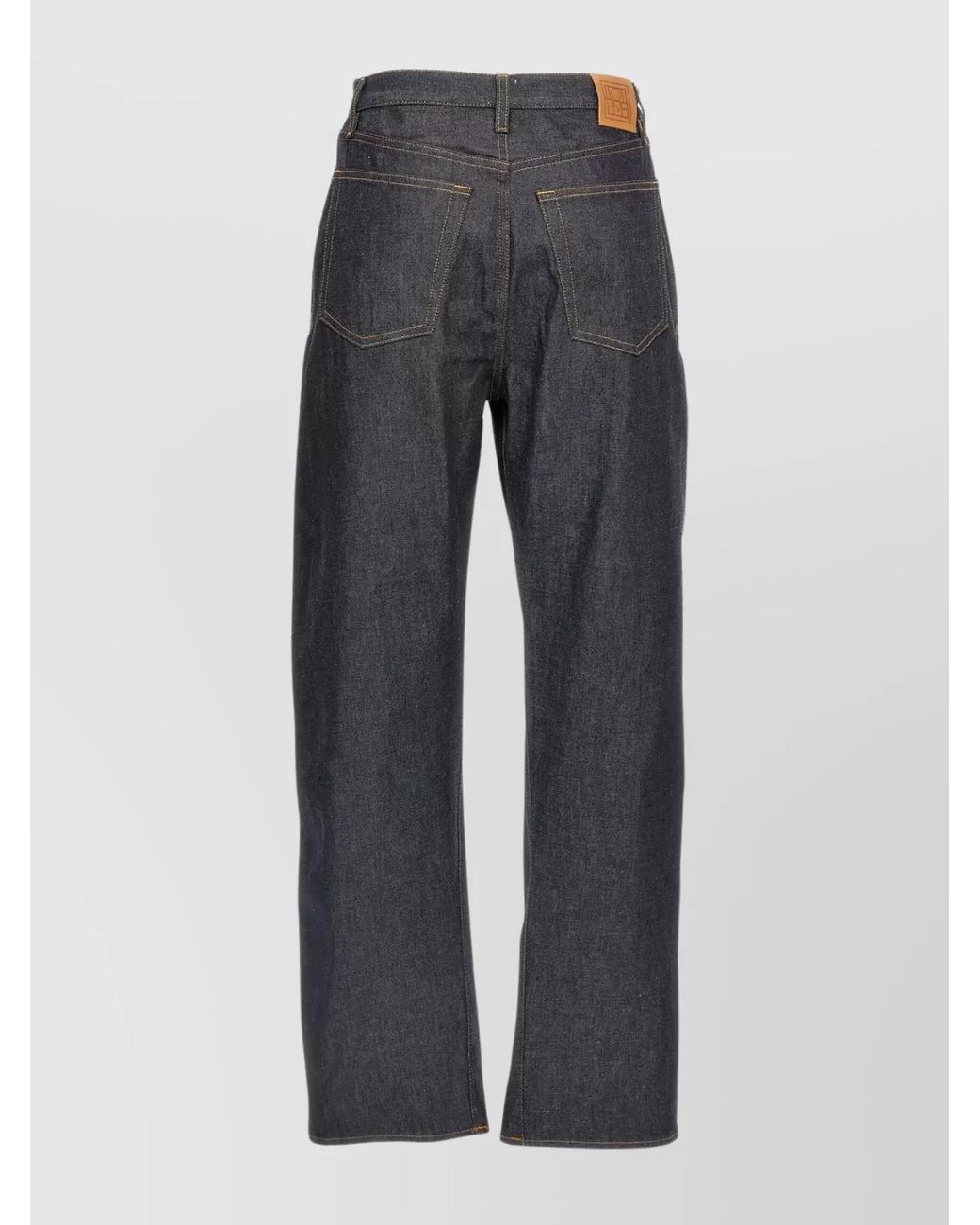 Totême Gray Denim Straight-Leg Jeans