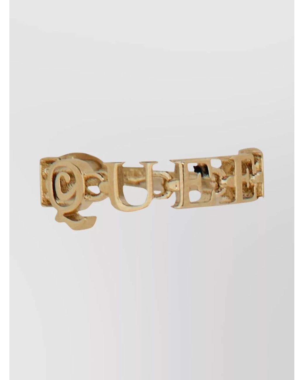 McQueen Metallic Brass Ring