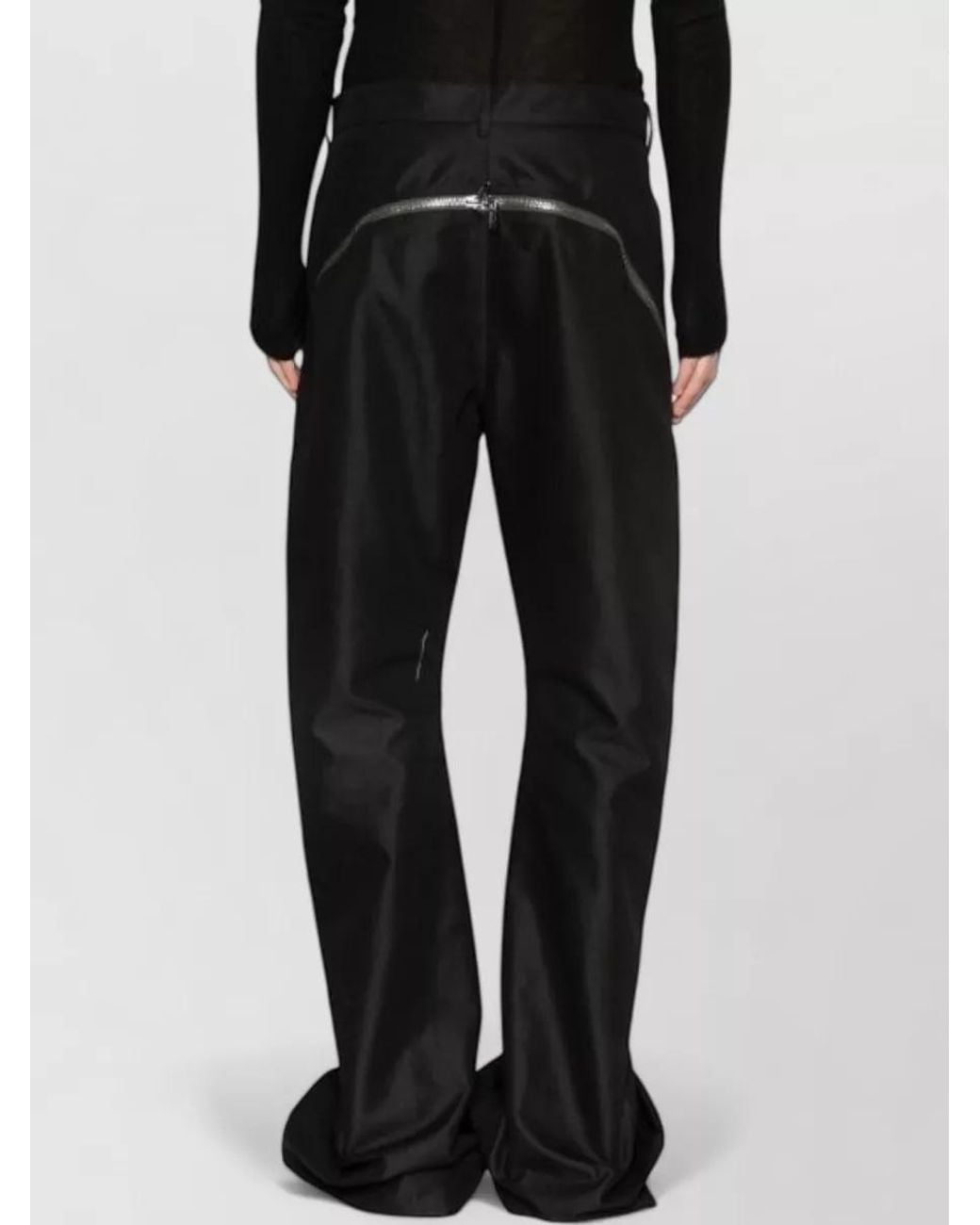Rick Owens Black Cotton Relaxed-Fit Straight-Leg Trousers for men