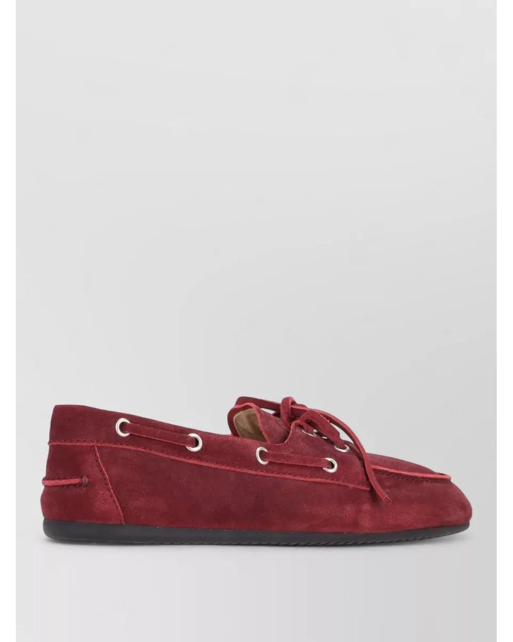 Miu Miu Red Suede Loafers