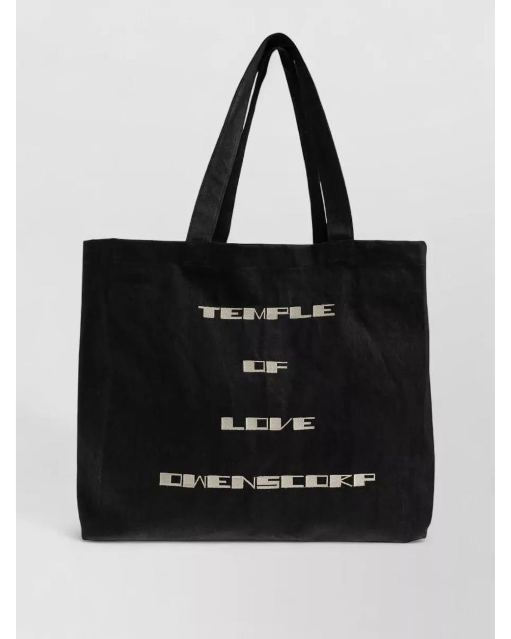 Rick Owens Black Shopper Pod Tote Bag