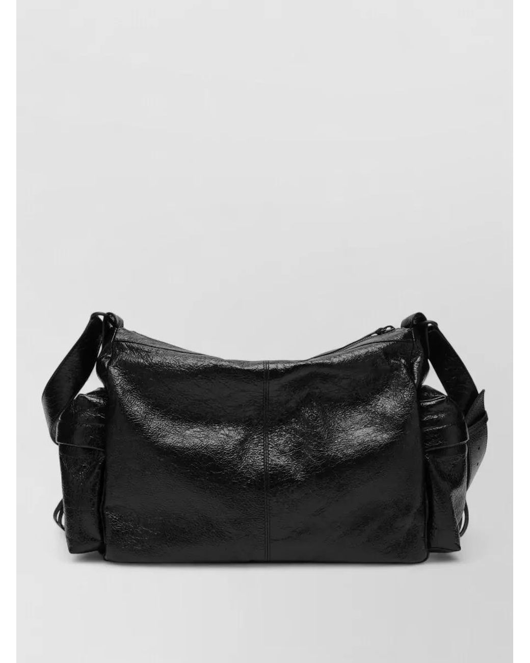 Balenciaga Black Lamb Leather Shoulder Bag for men