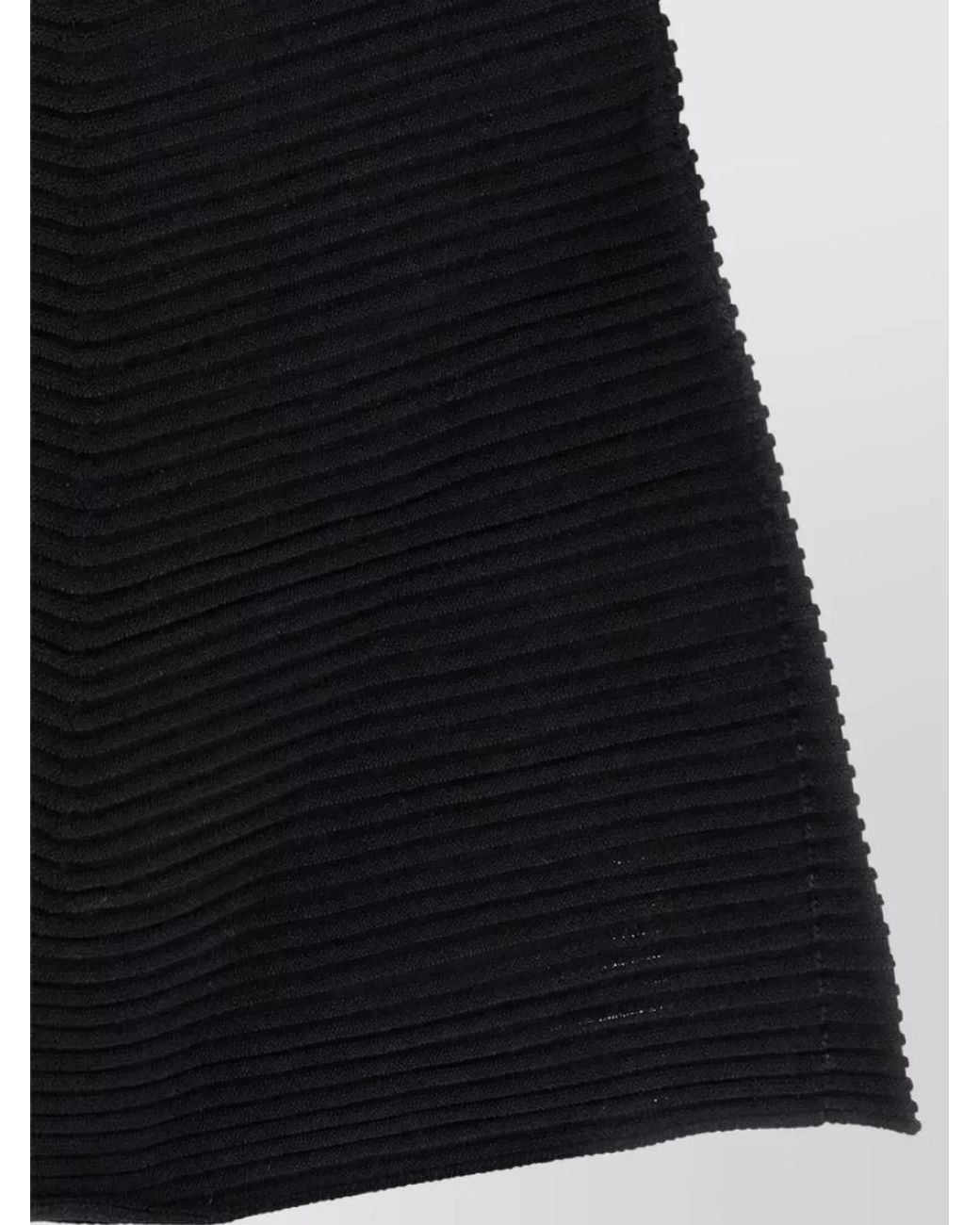 Issey Miyake Black Ribbed Mini Dress