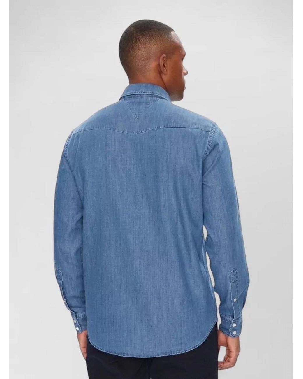 Tommy Hilfiger Blue Denim Shirt for men