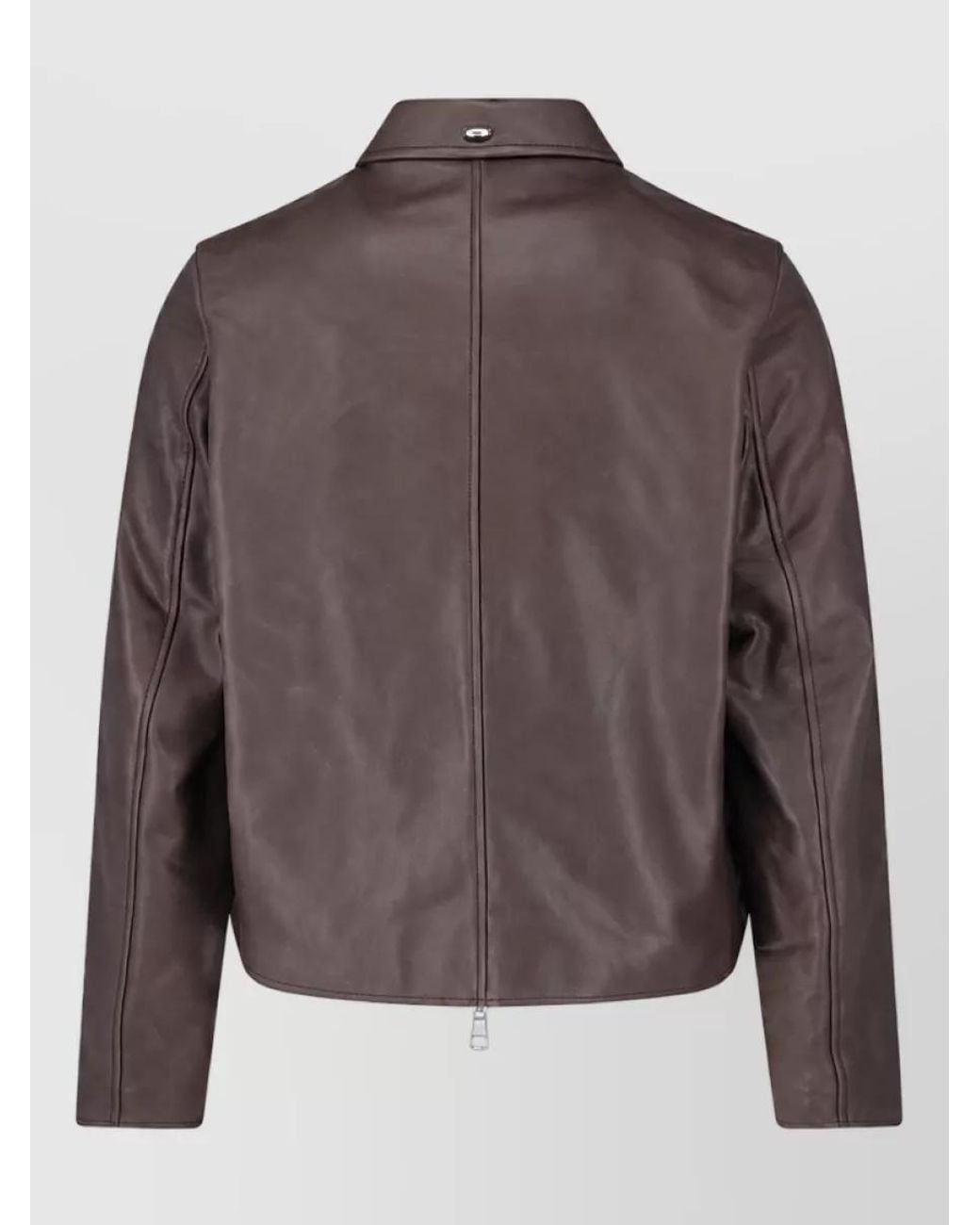 Our Legacy Brown Leather Mini Jacket for men