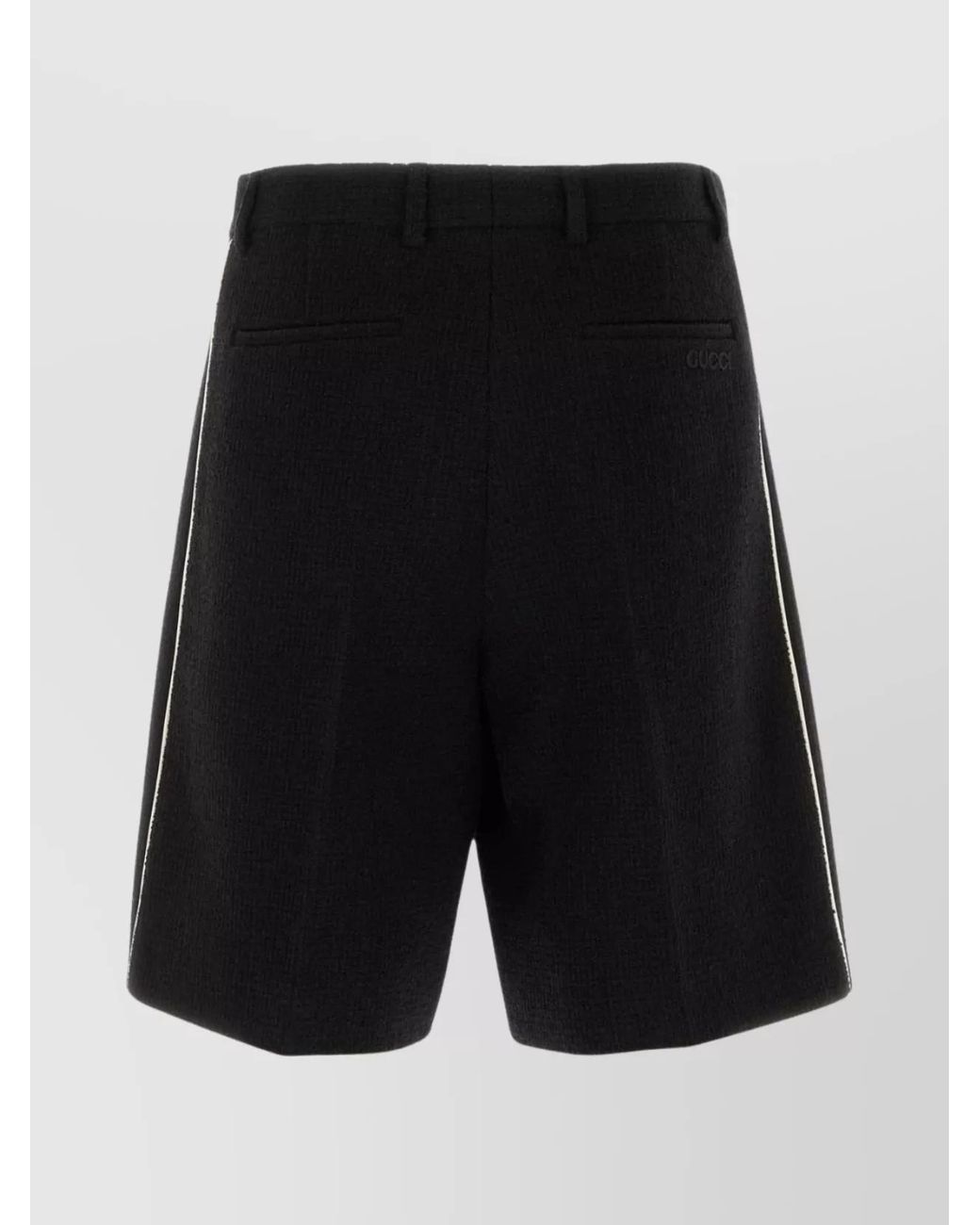 Gucci Black Boucle Bermuda Shorts for men