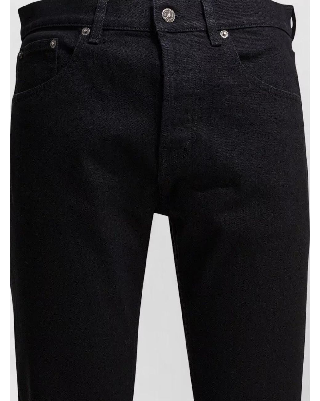 Golden Goose Deluxe Brand Black Cotton Slim-Fit Mid-Rise Straight-Leg Jeans for men