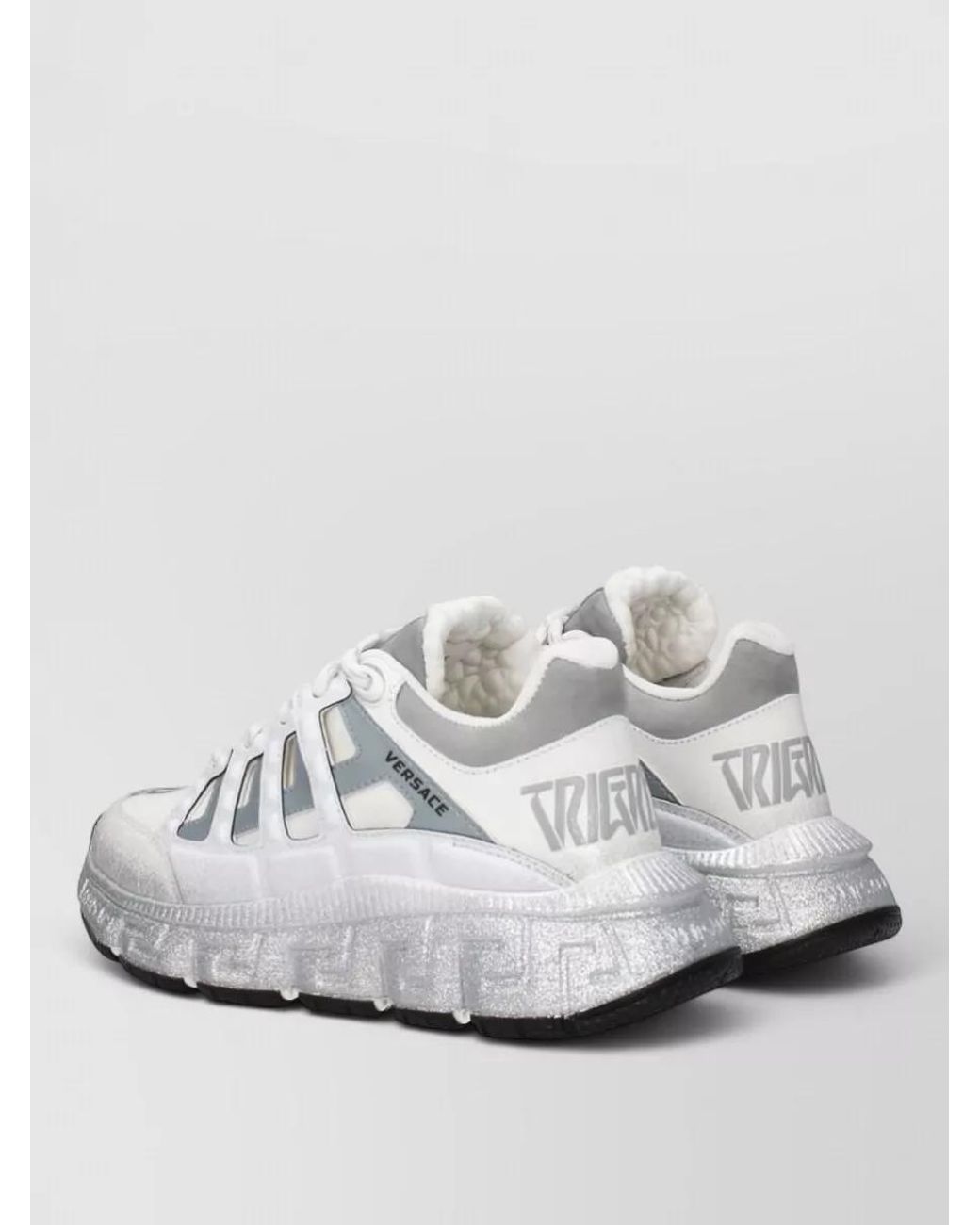 Versace Metallic Fabric Low-Top Sneakers