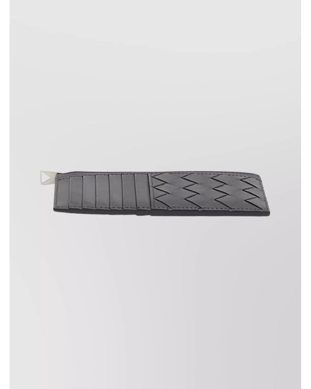 Bottega Veneta Black Leather Intrecciato Card Holder for men