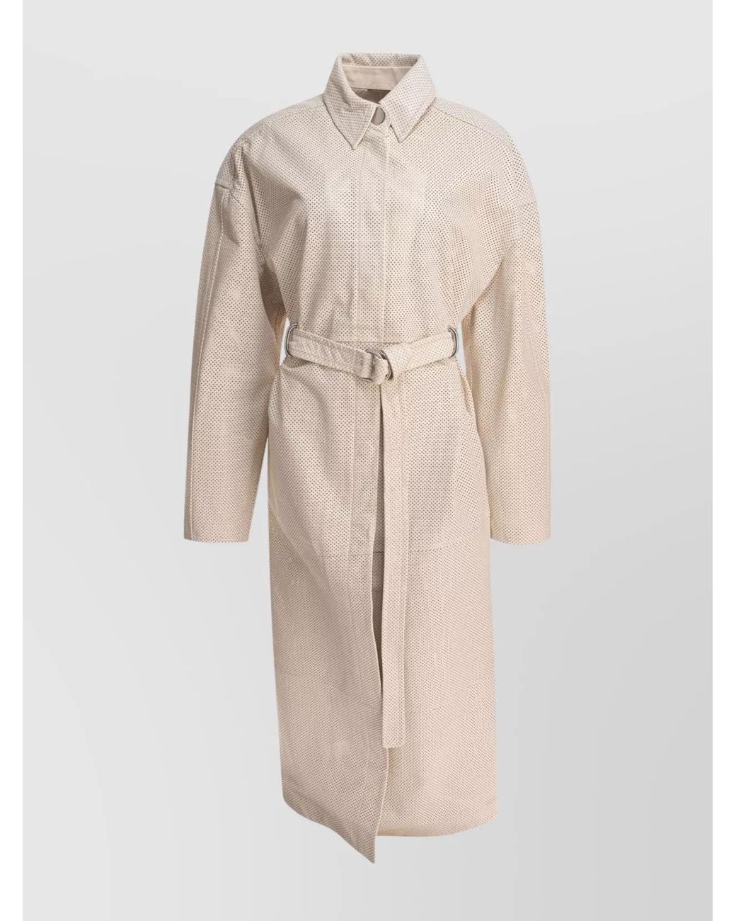 Sportmax Natural Leather Trench Coat