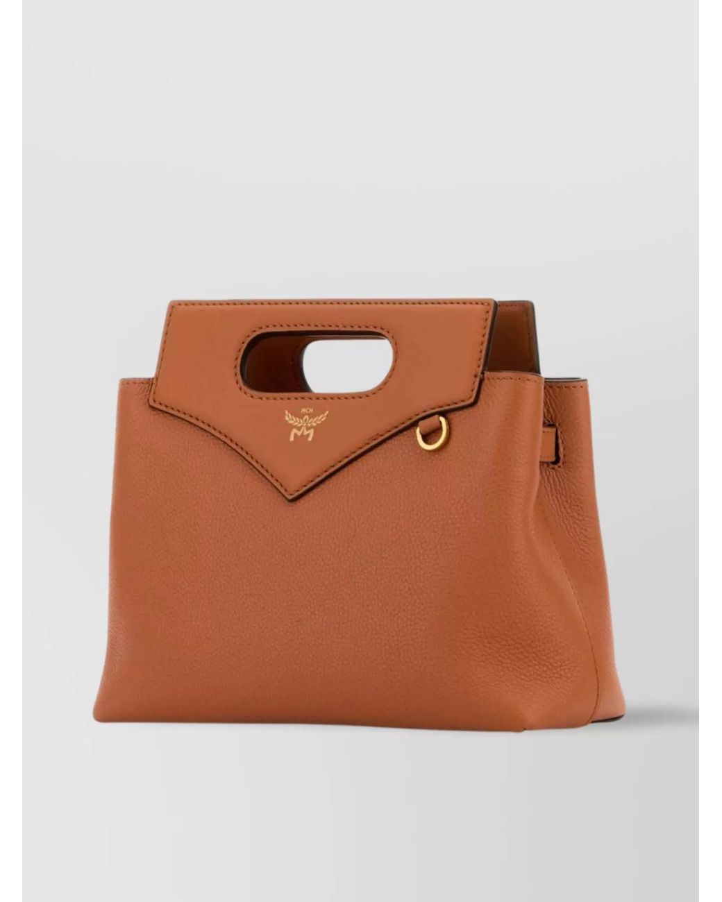 MCM Brown Soft Diamond Mini Leather Shoulder Bag