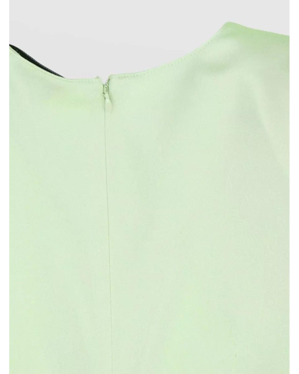 Stella McCartney Green Satin Midi Dress