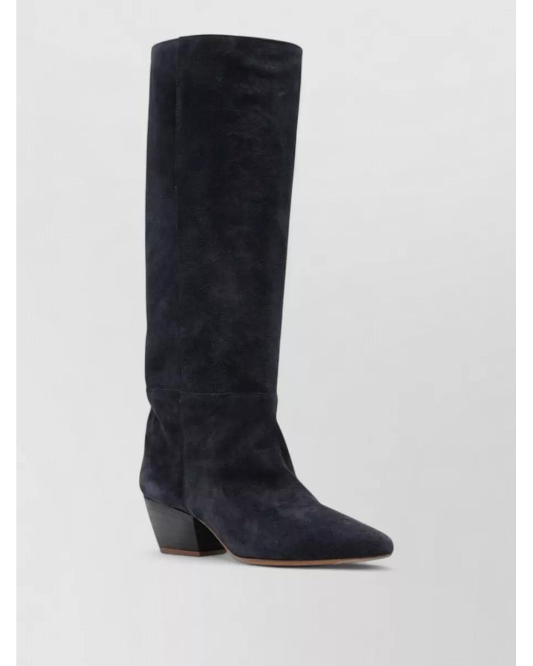 Forte_forte Blue Suede Leather Knee-Length Boots