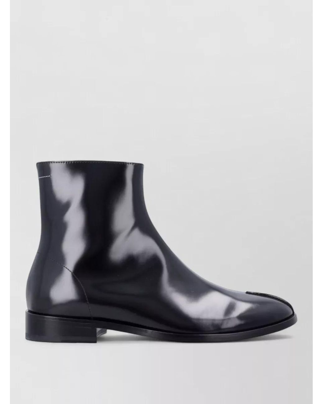 MM6 by Maison Margiela Blue Leather Ankle Boots for men