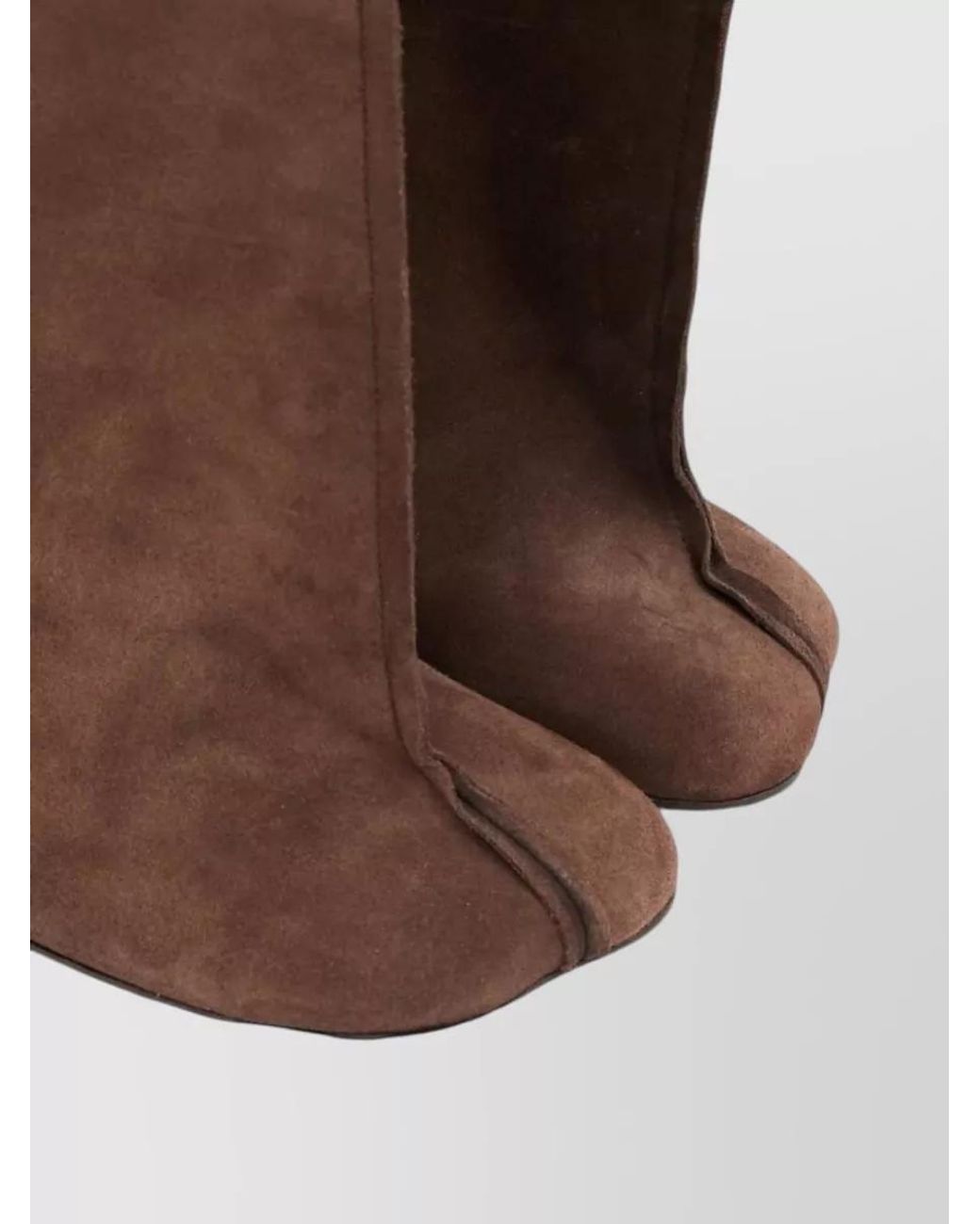 MM6 by Maison Margiela Brown Leather Knee-High Stiletto Boots