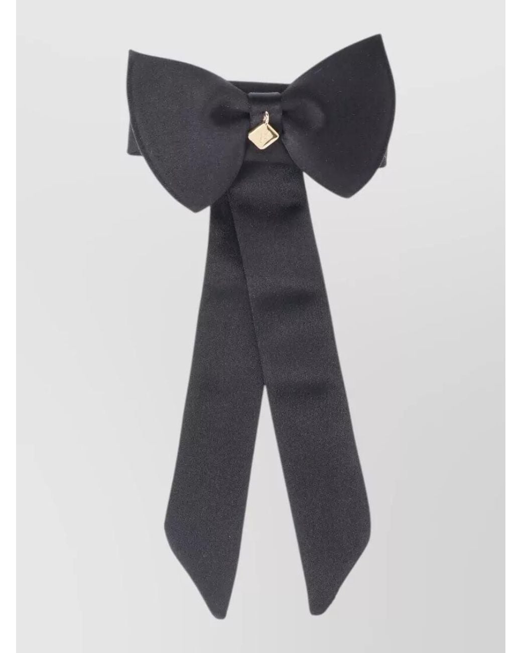 Ferragamo Gray Silk Hair Tie