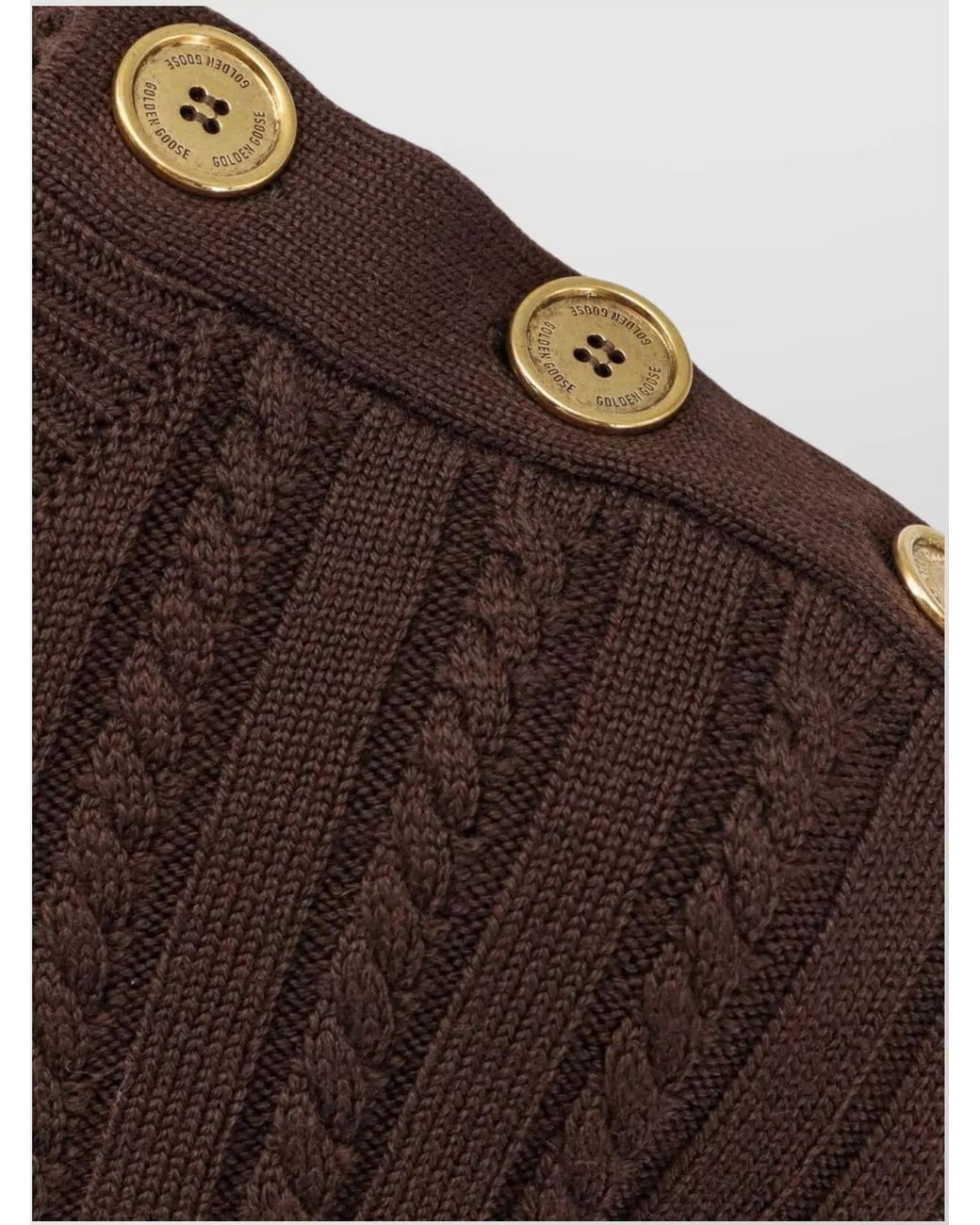 Golden Goose Deluxe Brand Brown Virgin Wool Ribbed Crewneck Sweater