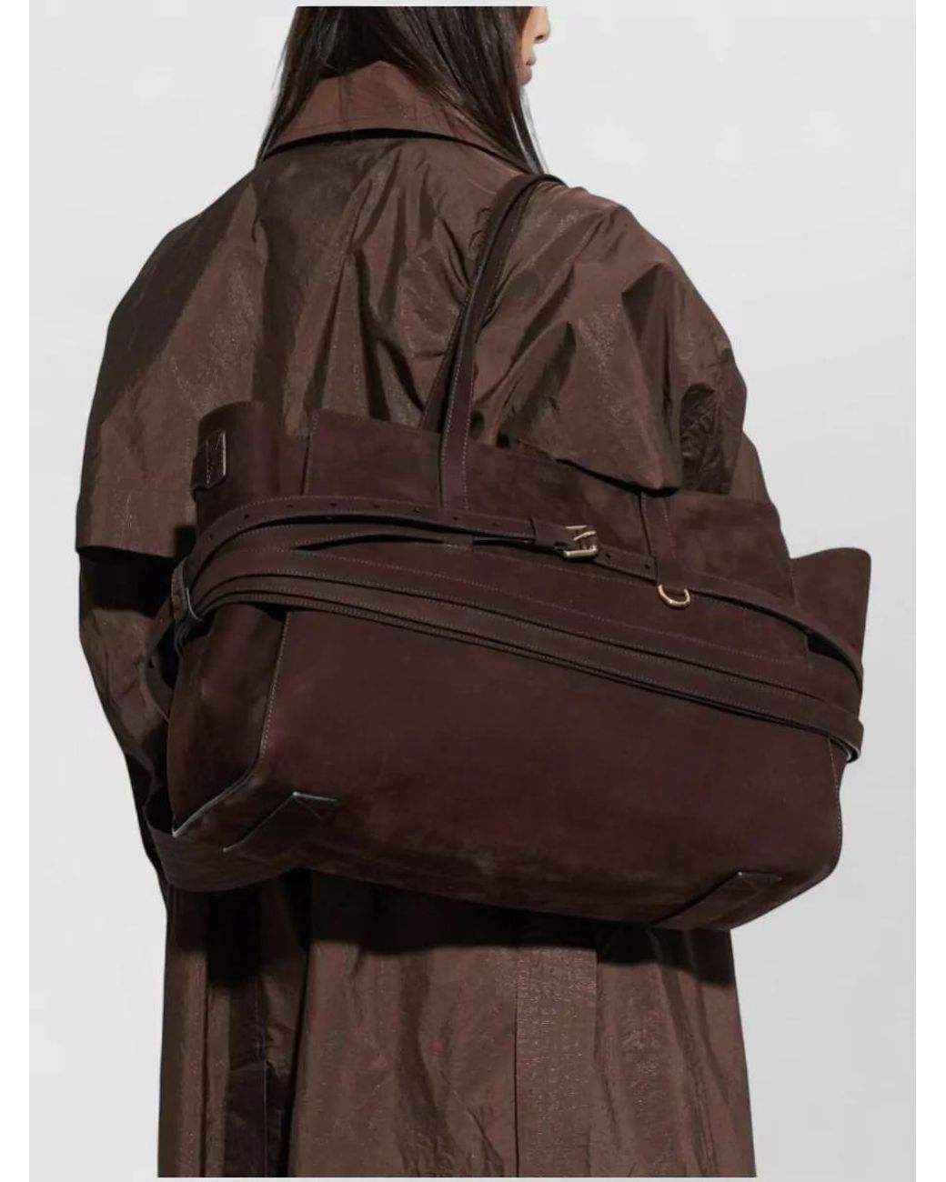 Moschino Brown Leather Tote Bag