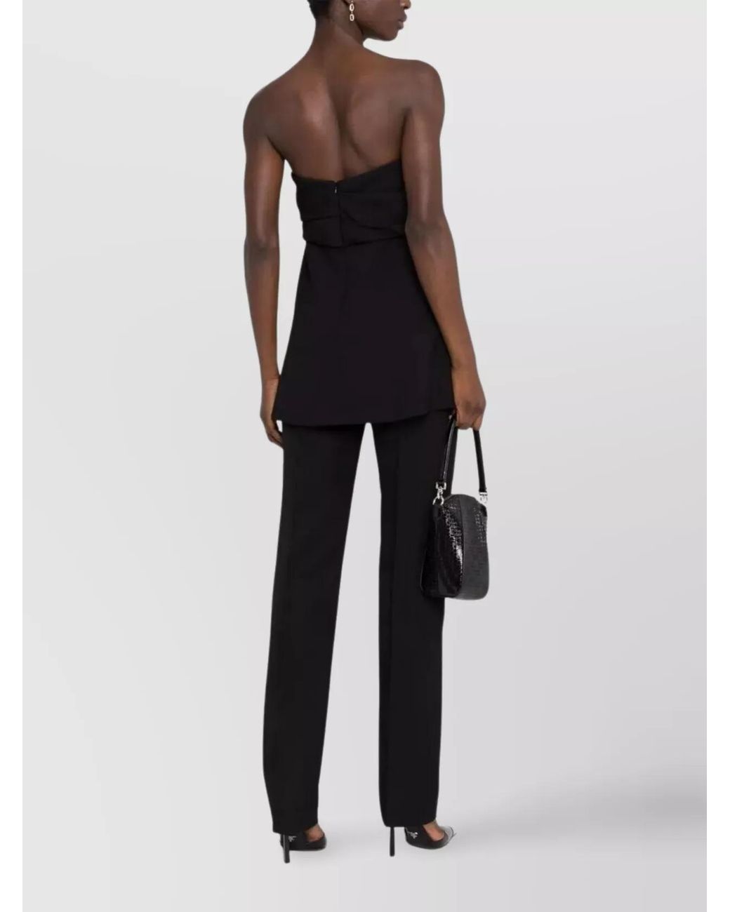 Totême Black Strapless Top