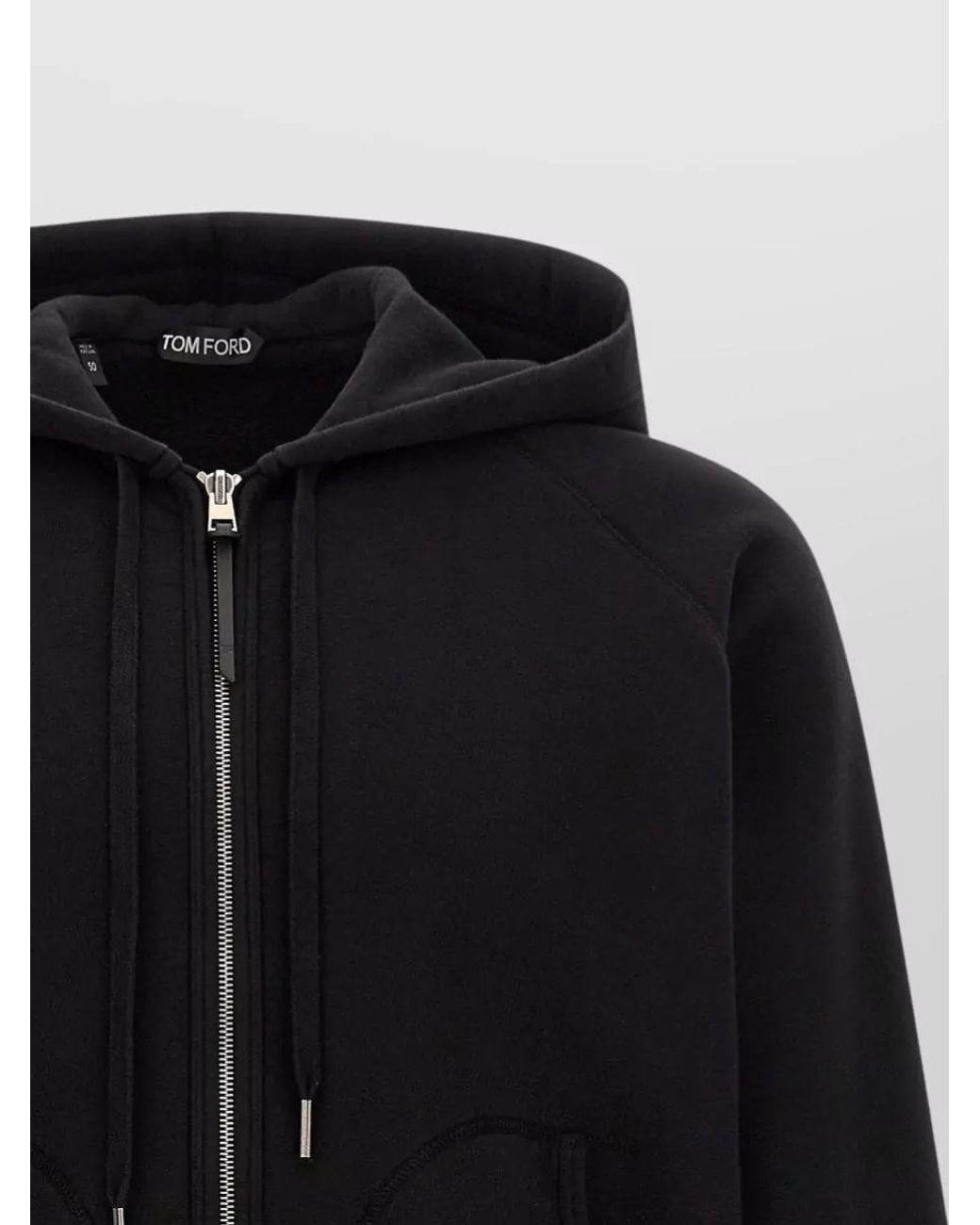 Tom Ford Black Cotton Hooded Jacket for men
