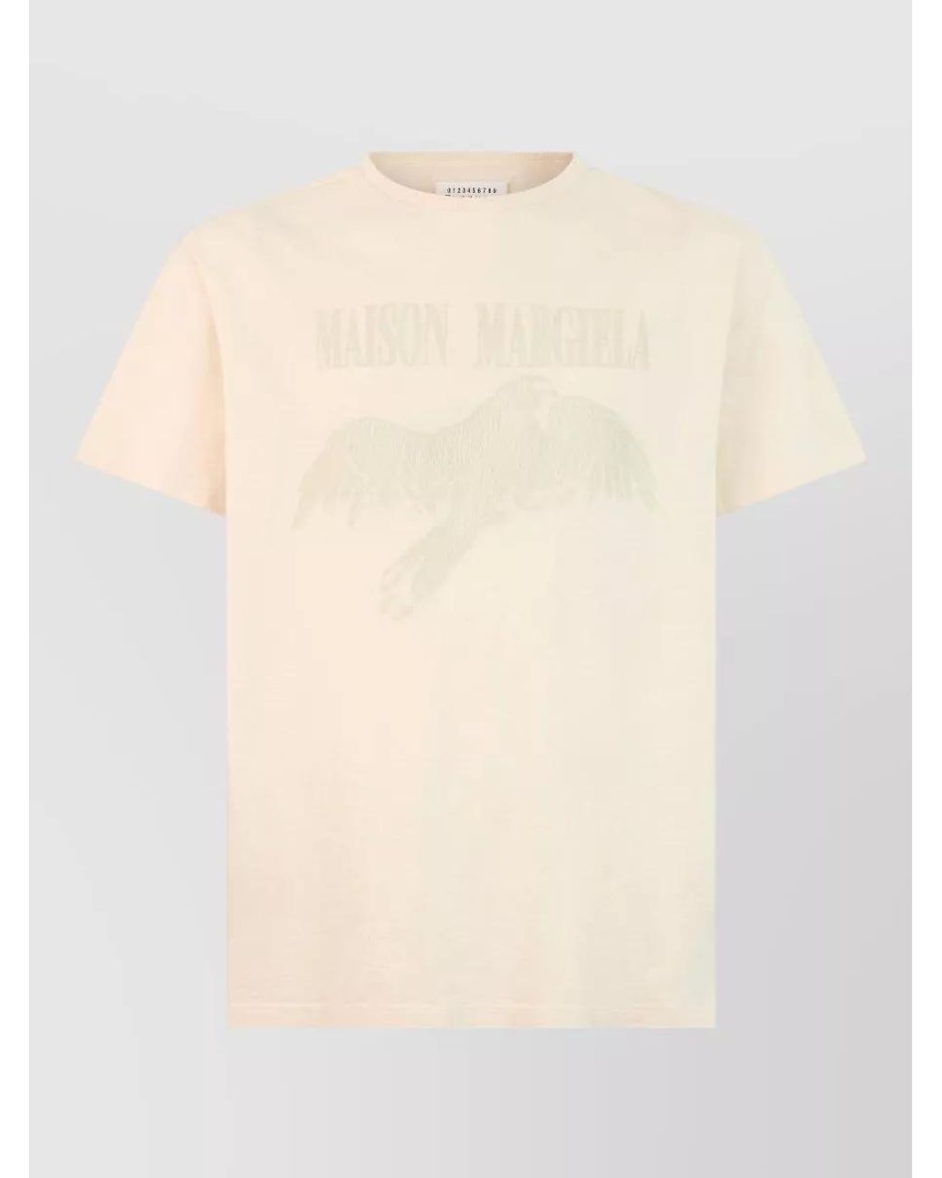 Maison Margiela Natural Cotton Printed T-Shirt for men