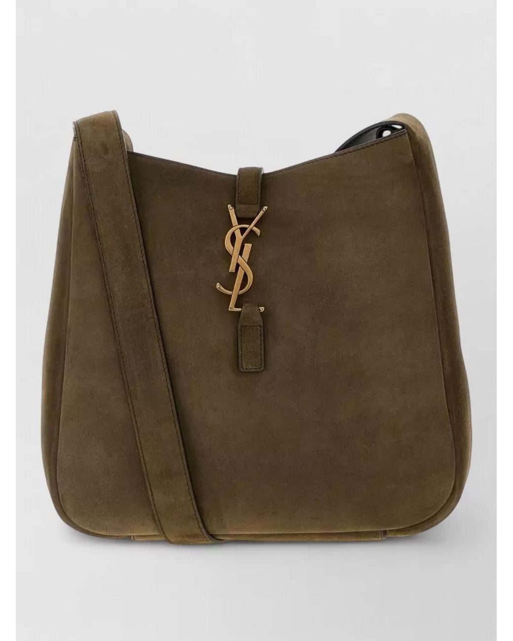 Saint Laurent Green Le 5 À 7 Suede Leather Crossbody Bag