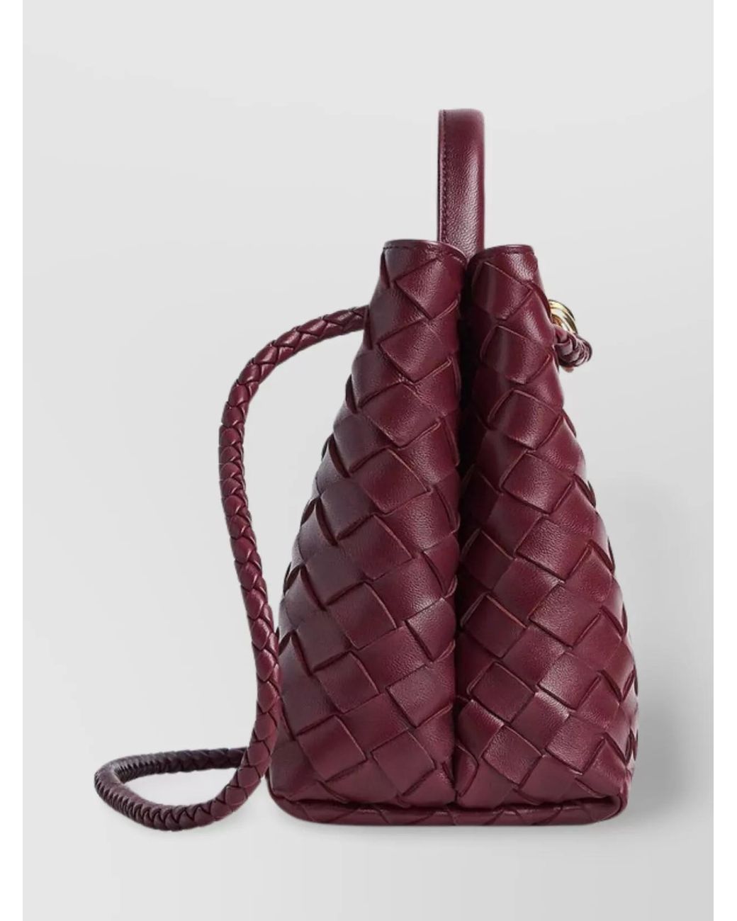 Bottega Veneta Purple Andiamo Small Leather Tote Bag