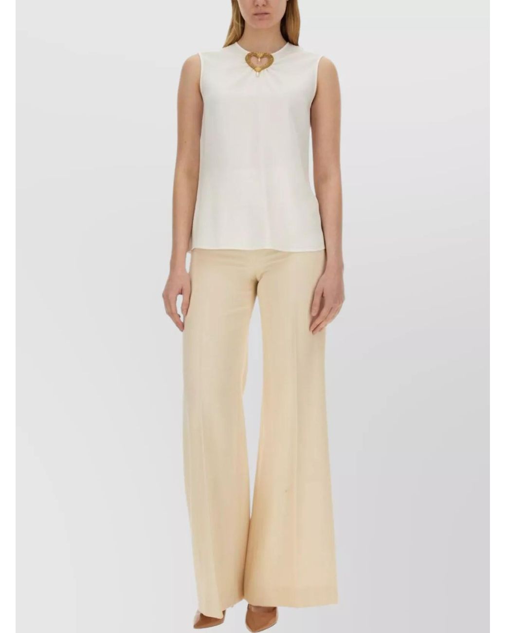 Moschino Natural Heart Appliqué Blouse