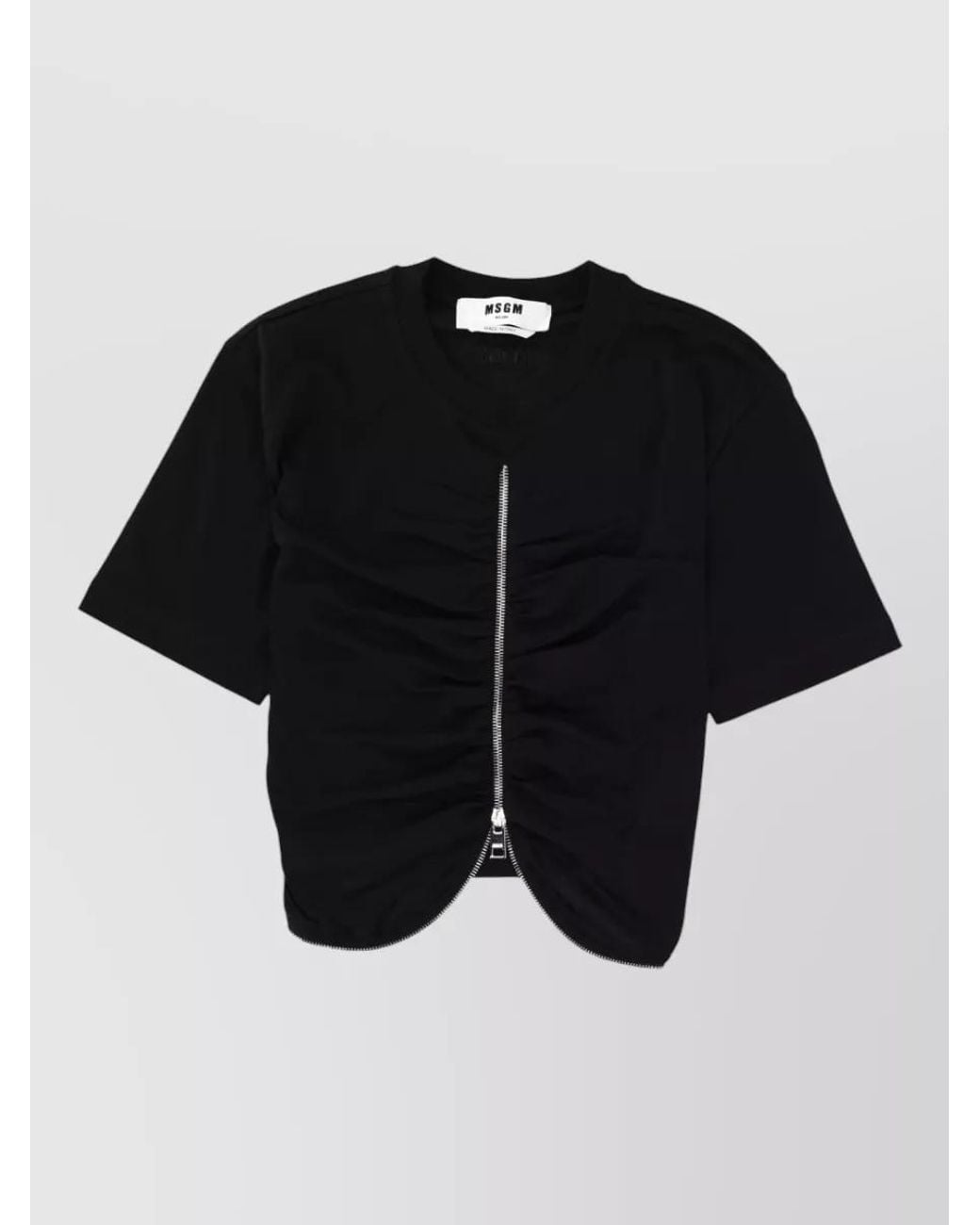MSGM Black Slim-Fit Cotton T-Shirt