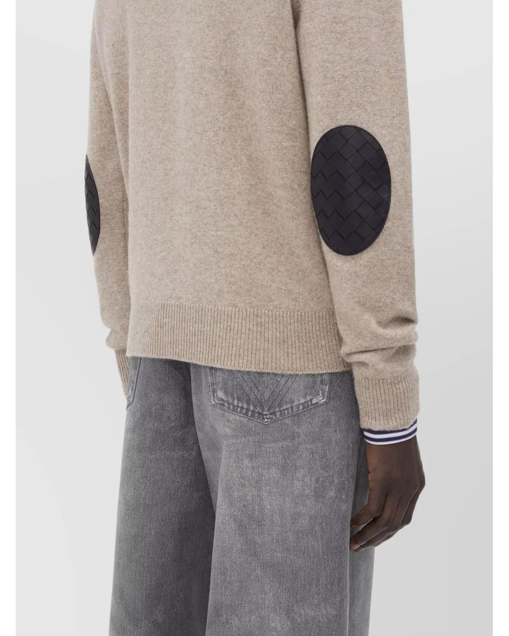 Bottega Veneta Natural Cashmere Crew Neck Jumper for men