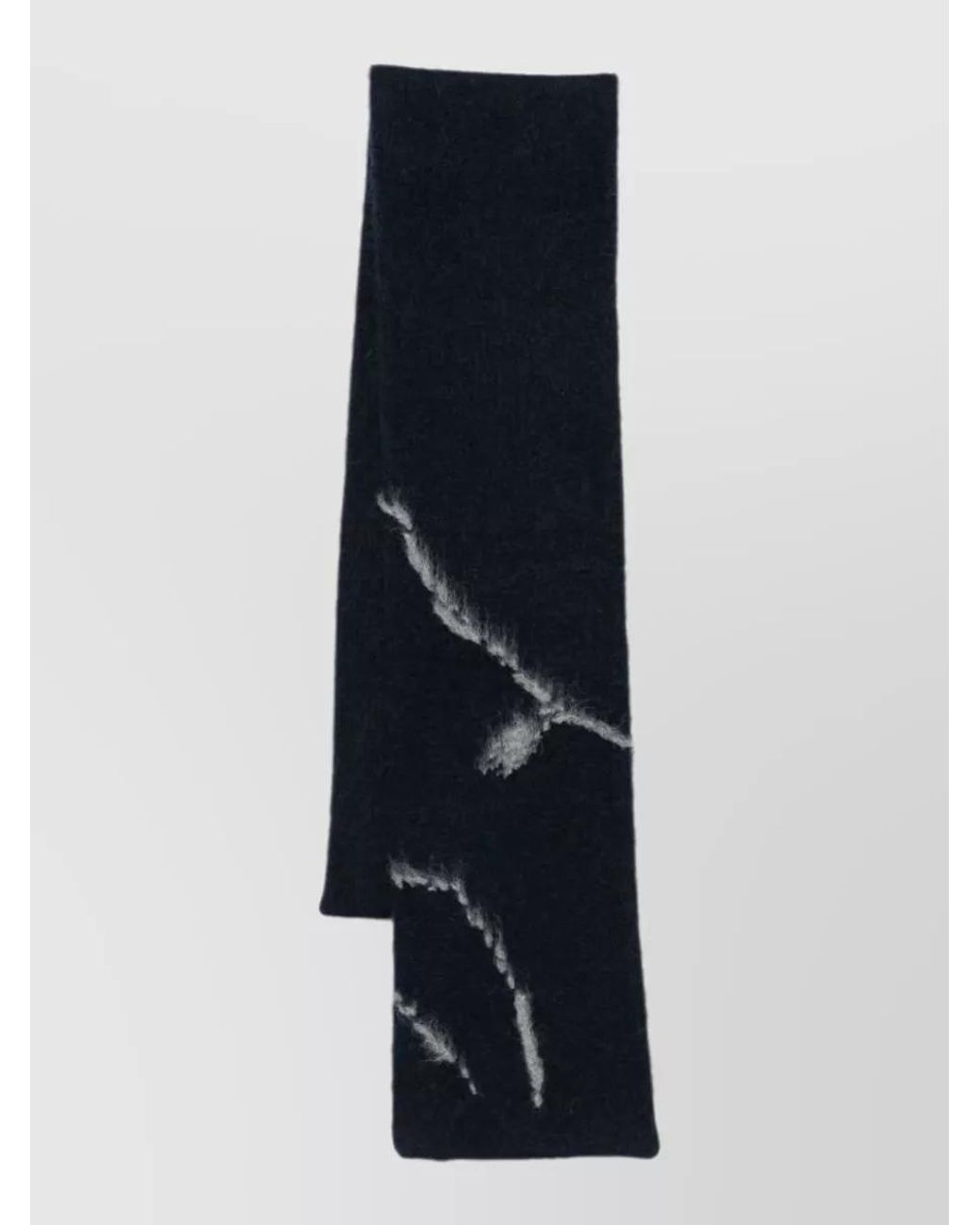 Dries Van Noten Blue Abstract-Print Scarf for men