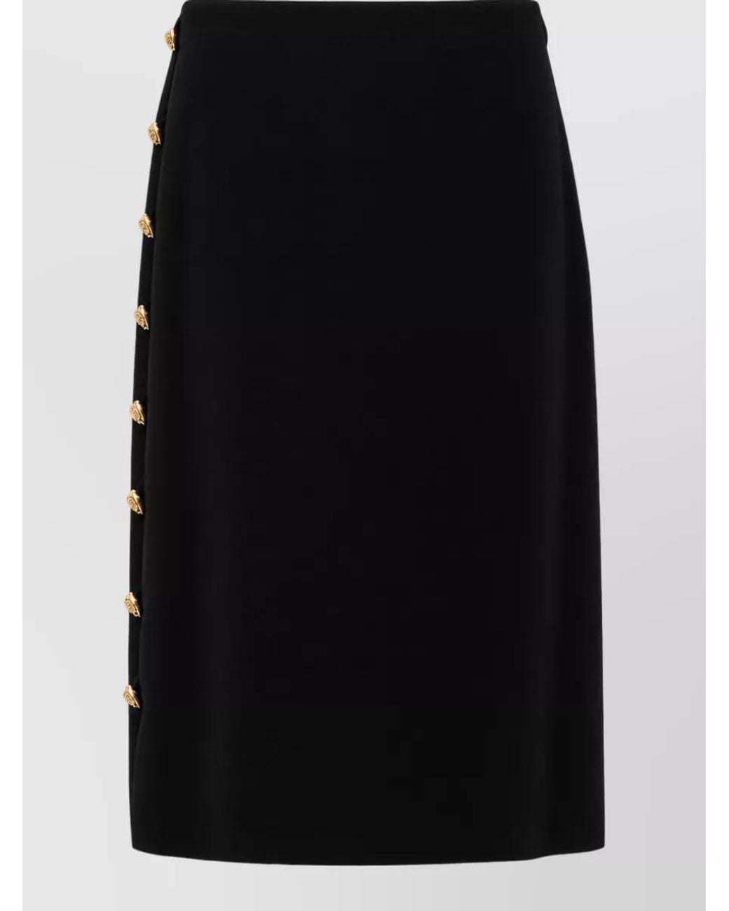 Versace Black Stretch Fitted Skirt