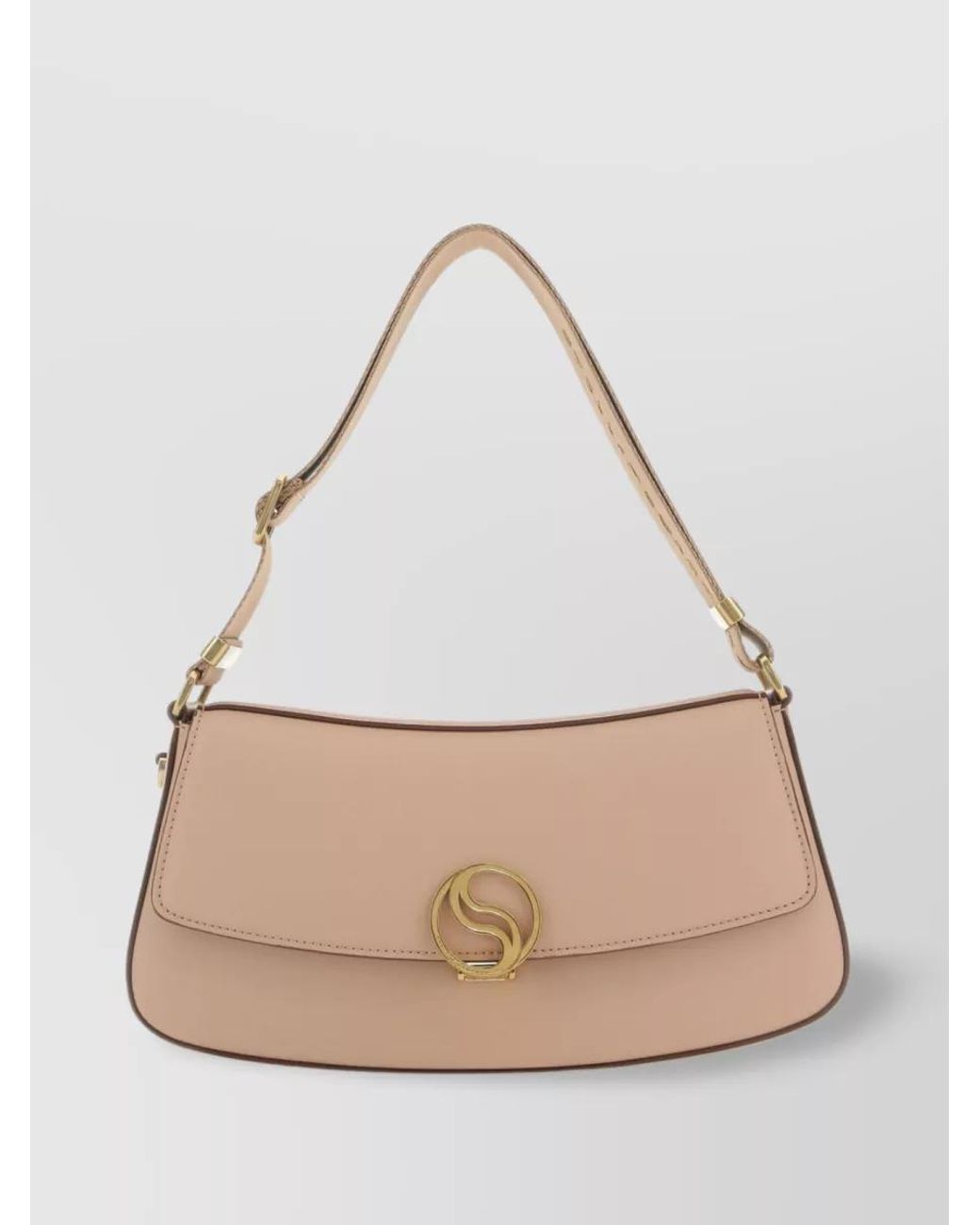 Stella McCartney Natural Curved Silhouette Matte Shoulder Bag